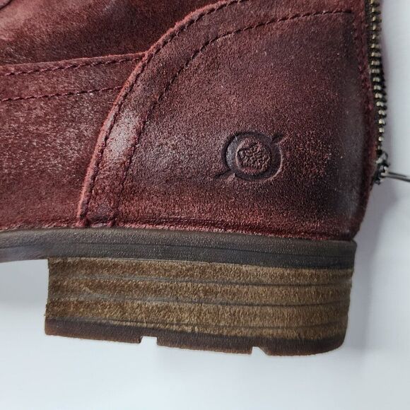 BORN Women's Borman Brick Red Suede Boots Size 6 NEW | Over the Knee, Fold Over - Picture 5 of 9